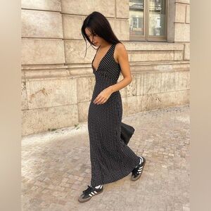 Black & White Polka Dot Maxi